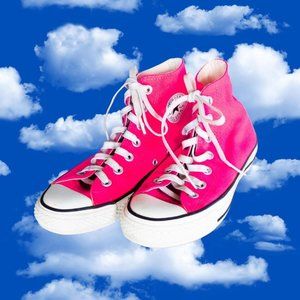 HOT PINK Converse All Star sneakers